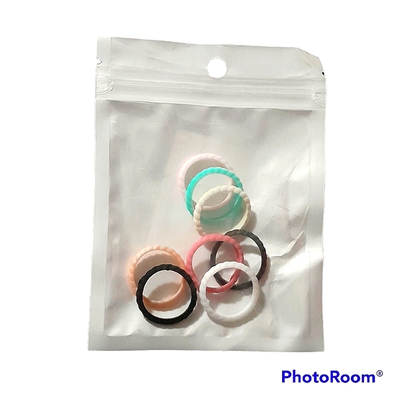 Silicone Rings, Lot of 8, Size 8.5-9 - Picture 4 of 4
